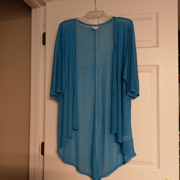 🌺LulaRoe Sheer Blue Lindsay Kimono Wrap, S